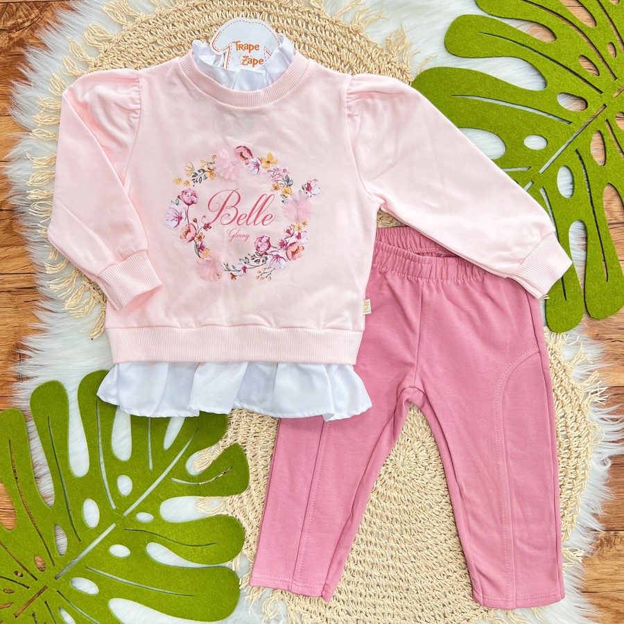 Conj. Casaco Belle e Calça de Montaria - Rosa e Rose